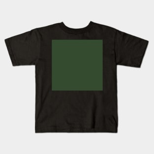 Deep Forest Green Mix and Match Solid Color Kids T-Shirt